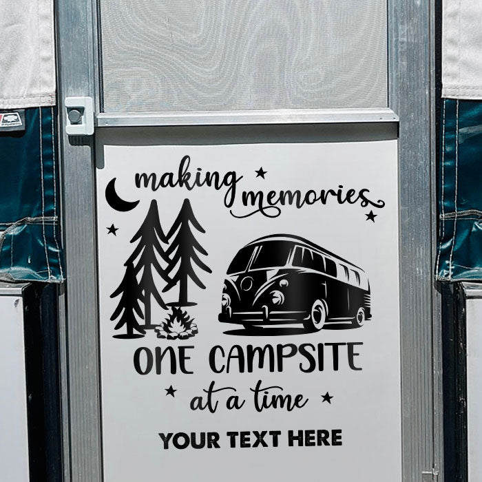 Making Memories - Camping Personalized Custom RV Decal - Gift For Camping Lovers