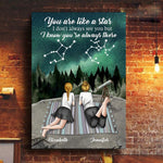 To My Bestie - I Know You Are Always There - Personalized Vertical Canvas