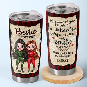 Friends Stop Being Friends And Become Sisters - Personalized Tumbler