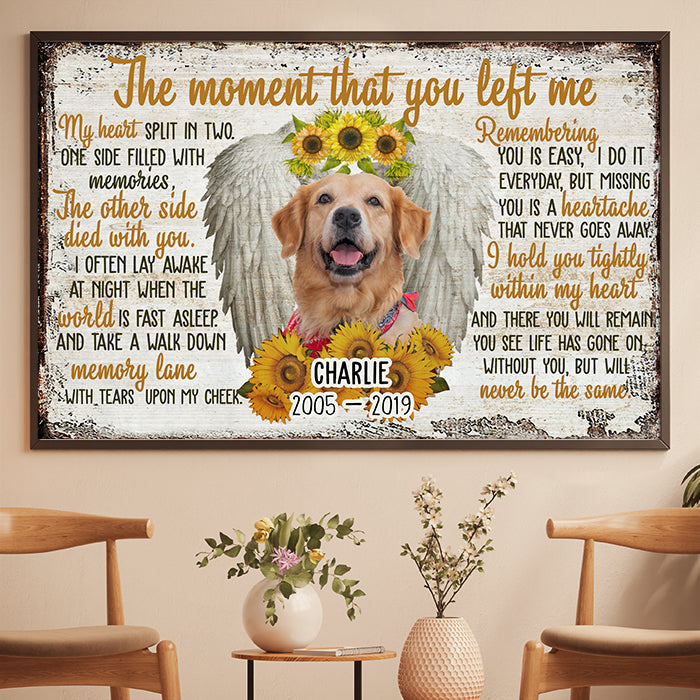 The Moment That You Left Me - Upload Image, Personalized Horizontal Poster