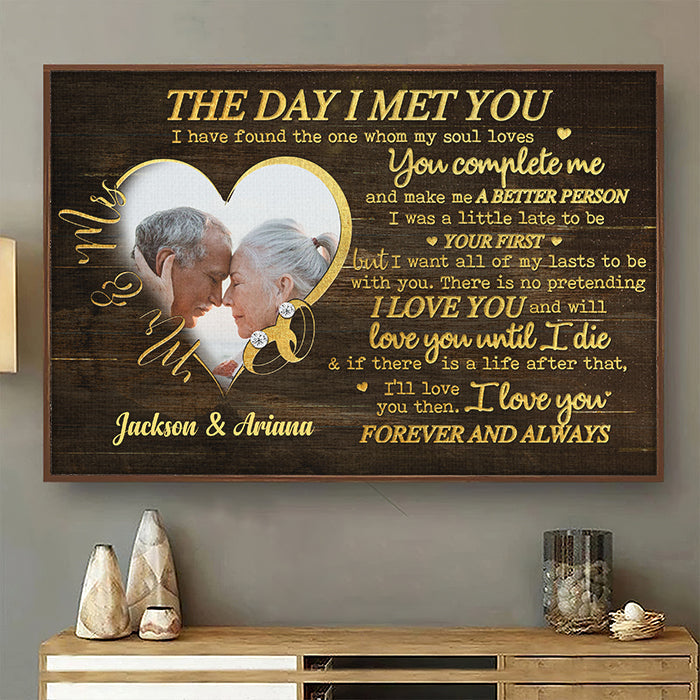 You're The One Whom My Soul Loves - Upload Image, Gift For Couples, Husband Wife - Personalized Horizontal Poster.