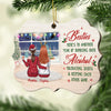 Besties We Go Together Like Drunk And Disorderly - Personalized Custom Benelux Shaped Wood Christmas Ornament