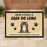 Bem-Vindo À Casa Do Luna Portuguese - Funny Personalized Cat Decorative Mat