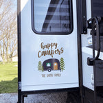 Happy Campers - Camping Personalized Custom RV Decal - Gift For Camping Lovers