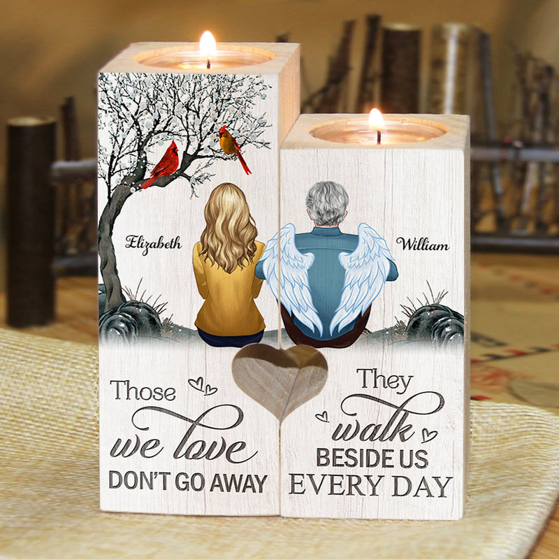 Walk Beside Us Every Day - Gift For Couples, Personalized Candle Holder