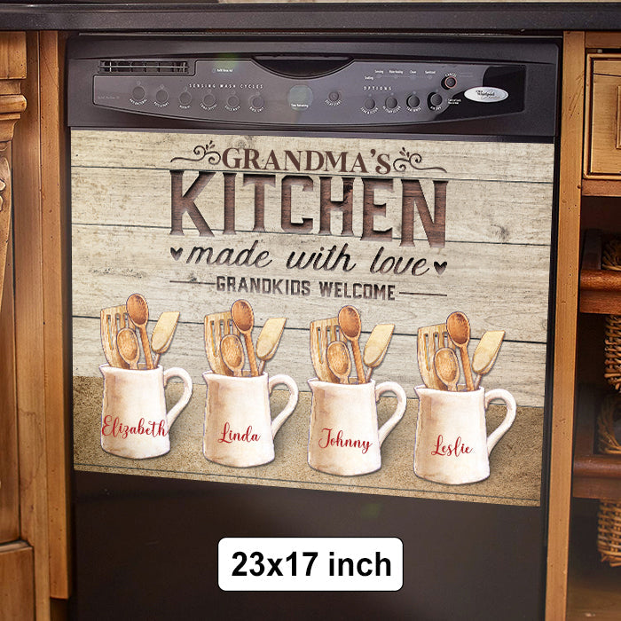 Kitchen Made With Love - Personalized Dishwasher Cover