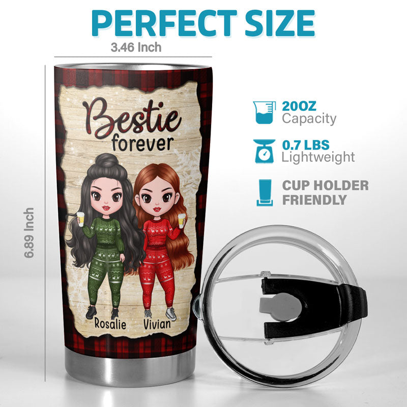 Friends Stop Being Friends And Become Sisters - Personalized Tumbler