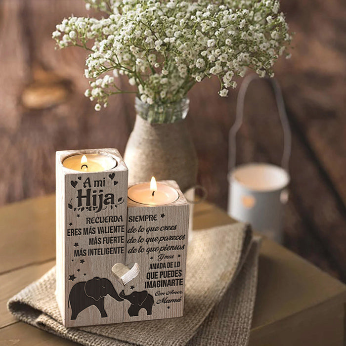 Recuerda Siempre Que Eres Más Valiente De Lo Que Crees - Candle Holder.