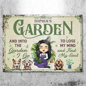 Into The Garden - Personalized Metal Sign - Gift For Gardening Lovers