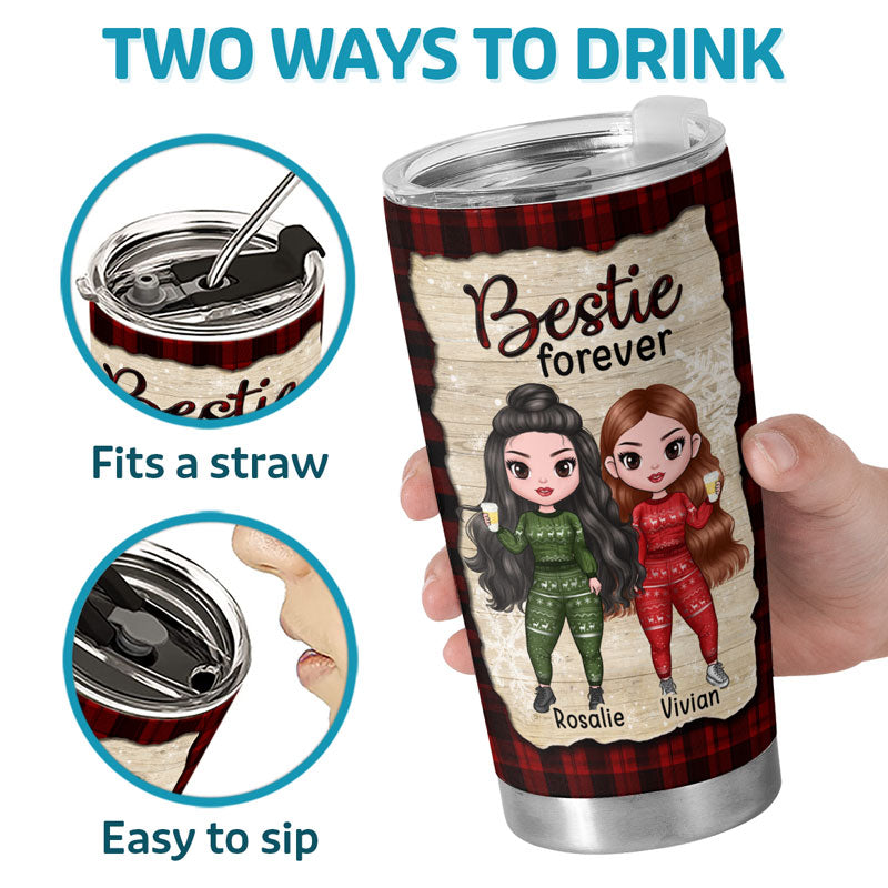 Friends Stop Being Friends And Become Sisters - Personalized Tumbler