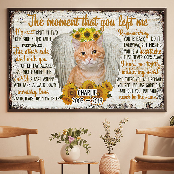 The Moment That You Left Me - Upload Image, Personalized Horizontal Poster