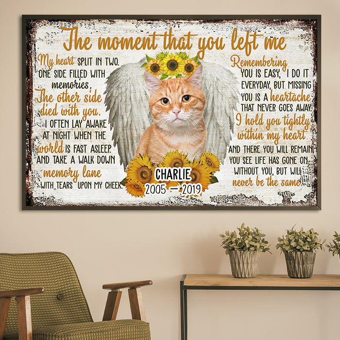 The Moment That You Left Me - Upload Image, Personalized Horizontal Poster