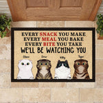 Every Bite You Take I'll Be Watching You - Funny Personalized Cat Decorative Mat