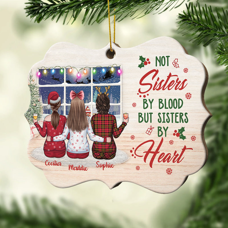 Besties We Go Together Like Drunk And Disorderly - Personalized Custom Benelux Shaped Wood Christmas Ornament