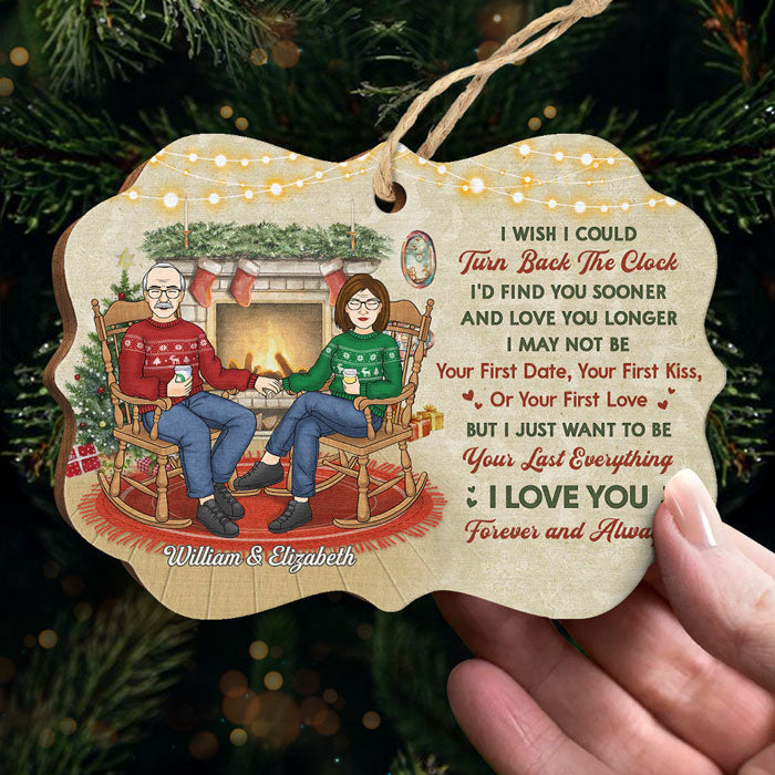 Find You Sooner & Love You Longer - Personalized Custom Benelux Shaped Wood Christmas Ornament - Gift For Couple, Husband Wife, Anniversary, Engagement, Wedding, Marriage Gift, Christmas Gift