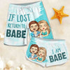 I Am Babe - Personalized Couple Beach Shorts - Gift For Couples, Husband Wife