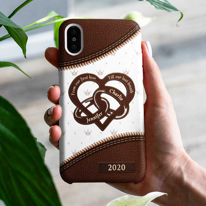 From Our First Kiss Till Our Last Breath - Gift For Couples, Husband Wife - Personalized Phone Case