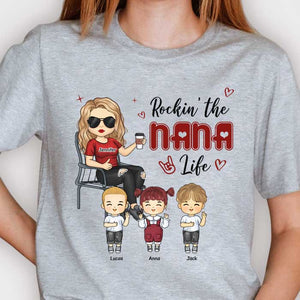Rockin' Nana Mom Life - Gift For Mom, Grandma - Personalized Unisex T-shirt, Hoodie
