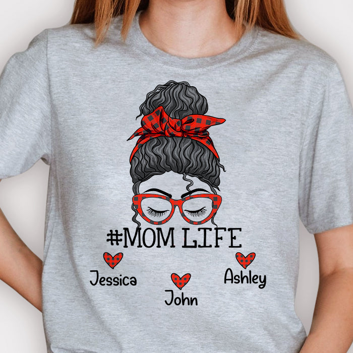 Mom Life Messy Bun - Personalized Unisex T-shirt, Hoodie, Sweatshirt