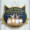 Don't Let The Cats Out Or The Cops In - Gift For Cat Lovers, Personalized Shaped Wood Sign