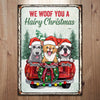 Happy Christmas With Your Dogs - Personalized Metal Sign