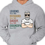 Legend Husband Daddy Grandpa - Personalized Unisex T-Shirt - Gift For Grandpa