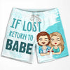 I Am Babe - Personalized Couple Beach Shorts - Gift For Couples, Husband Wife