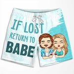 I Am Babe - Personalized Couple Beach Shorts - Gift For Couples, Husband Wife