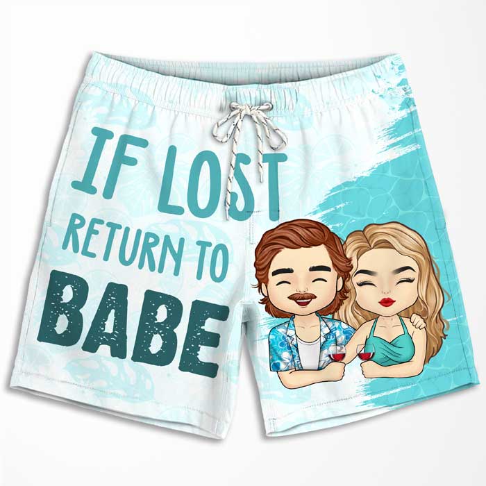 I Am Babe - Personalized Couple Beach Shorts - Gift For Couples, Husband Wife