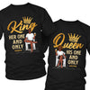 His One And Only Queen - Personalized Matching Couple T-Shirt - Gift For Couple, Husband Wife, Anniversary, Engagement, Wedding, Marriage Gift