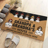 Welcome To Grandpa & Grandma's House, Grandchildren Spoiled Here - Gift For Couples, Husband Wife - Personalized Decorative Mat
