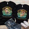 It's Not Where You Go, It's Who You Travel With - Personalized Matching Couple T-Shirt - Gift For Couple, Husband Wife, Anniversary, Engagement, Wedding, Marriage Gift