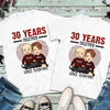 Many Years Together Since - Personalized Matching Couple T-Shirt - Gift For Couple, Husband Wife, Anniversary, Engagement, Wedding, Marriage Gift