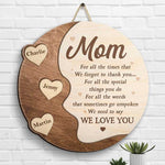 Custom Name Mom Gifts - Personalized Wood Sign