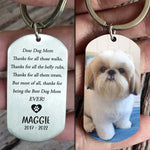 Thanks For All Those Walks - Upload Image, Gift For Dog Lovers - Personalized Keychain