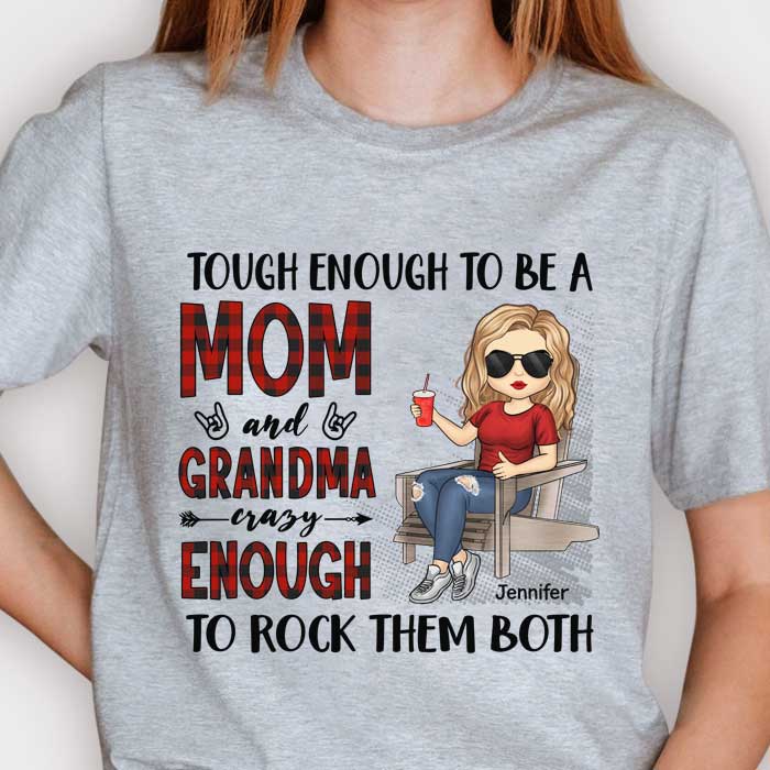 Tough Enough To Be A Mom - Gift For Mom, Grandma - Personalized Unisex T-shirt, Hoodie.