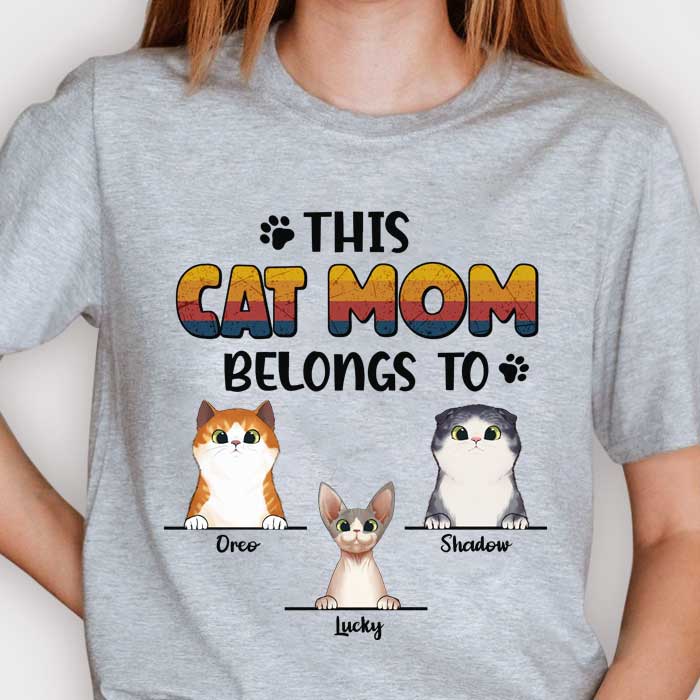This Cat Dad Belongs To - Gift For Cat Dad, Cat Mom - Personalized Unisex T-Shirt, Hoodie