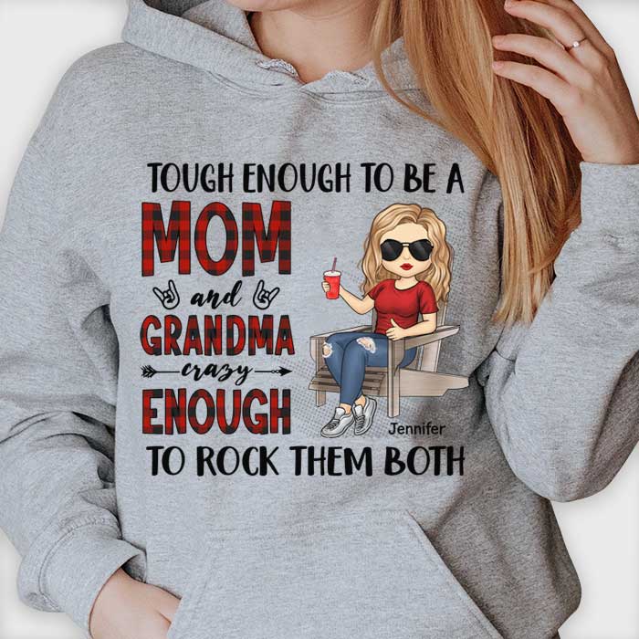 Tough Enough To Be A Mom - Gift For Mom, Grandma - Personalized Unisex T-shirt, Hoodie.