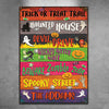 Trick Or Treat Trail - Personalized Metal Sign