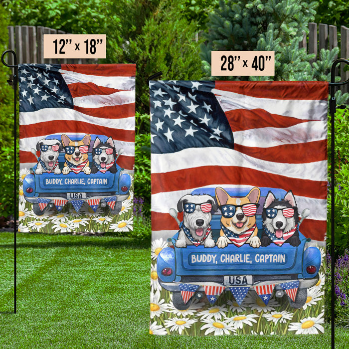 Happy Independence Day For Dogs - 4th Of July Decoration - Personalized Dog Flag