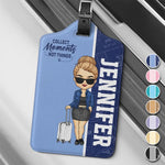 To Travel Is To Live - Travel Personalized Custom Luggage Tag - Holiday Vacation Gift, Gift For Women, Travel Lovers