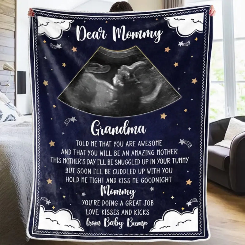 Custom Photo Hold Me Close To You - Family Personalized Custom Blanket - Baby Shower Gift, Gift For First Mom
