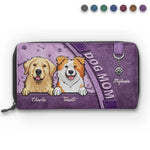 Life Is Better With Dogs - Dog & Cat Personalized Custom Leather Long Wallet - Gift For Pet Owners, Pet Lovers