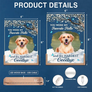 Custom Photo You Would Have Lived Forever - Memorial Personalized Custom Shaped 3D LED Walnut Night Light - Sympathy Gift For Pet Owners, Pet Lovers