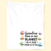Think Of This Blanket As A Hug - Family Personalized Custom Blanket - Gift For Grandma