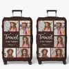 Custom Photo Catch Flight Not Feelings - Travel Personalized Custom Luggage Cover - Holiday Vacation Gift, Gift For Adventure Travel Lovers