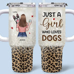 A Bond That Can't Be Broken - Dog Personalized Custom 40 Oz Stainless Steel Tumbler With Handle - Gift For Pet Owners, Pet Lovers
