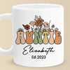 Love Being Called Auntie - Family Personalized Custom Mug - Gift For Family Members