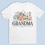 DRAF | Blossoming Flower Garden For Grandma - Family Personalized Custom Unisex T-shirt, Hoodie, Sweatshirt - Mother's Day, Gift For Mom, Grandma