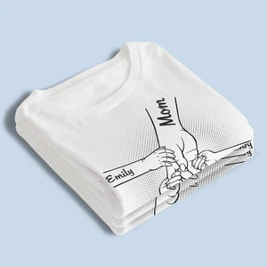 Hold My World - Family Personalized Custom Unisex T-shirt, Hoodie, Sweatshirt - Mother's Day, Gift For Mom, Grandma